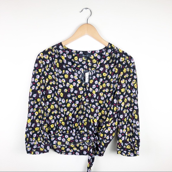 Madewell Wrap Top in French Floral NWT Small - Picture 4 of 8